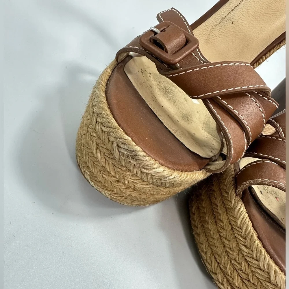 Christian Louboutin Anabela Caramelo espadrille wedges size 11